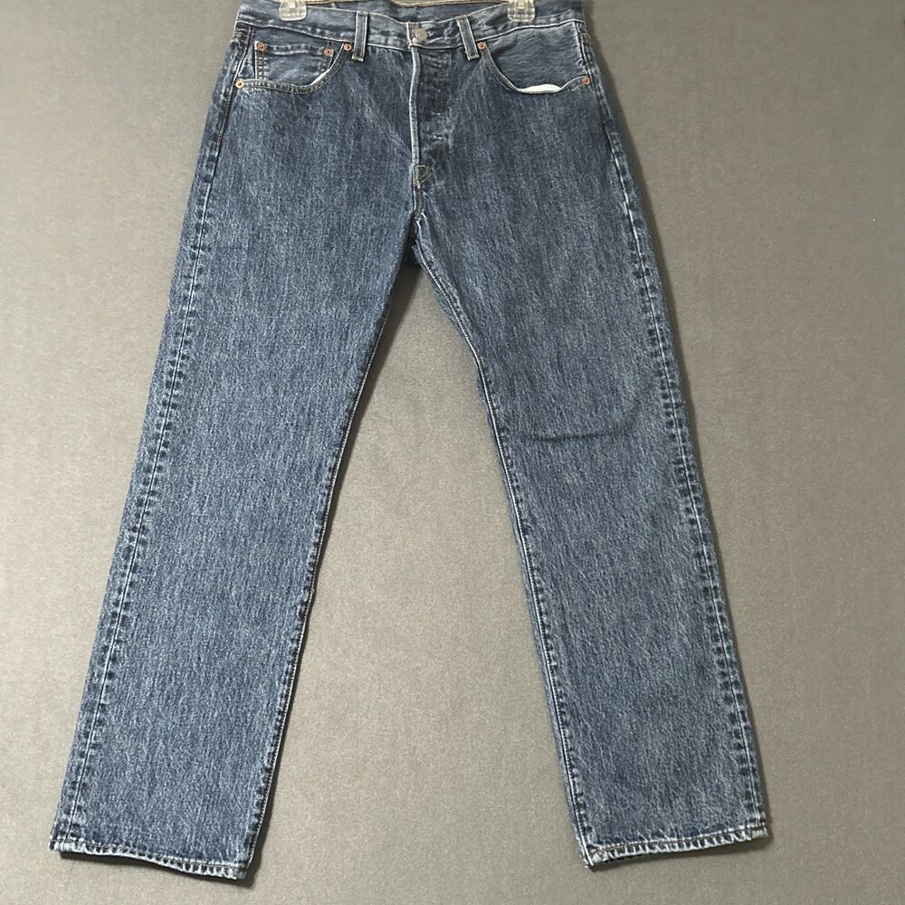 Levi's 501 Men's Straight Leg Button Fly Jeans Blank Tab 32x29
